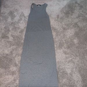 Gray long tight fit dress